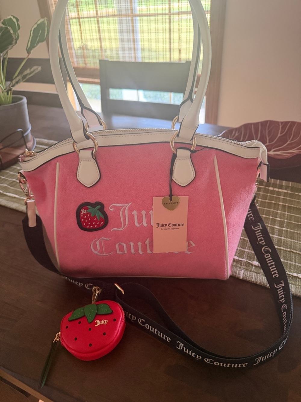 JUICY COUTURE pink strawberry purse handbag